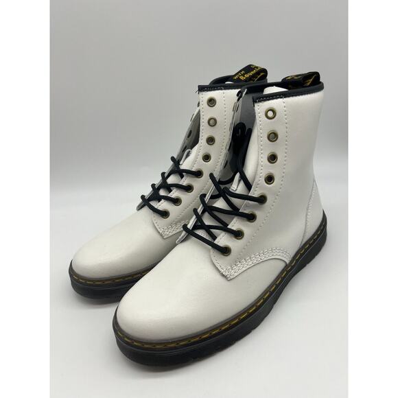Dr Martens Zavala Boots White Patent Leather Women's Size 10 NEW - Picture 7 of 12